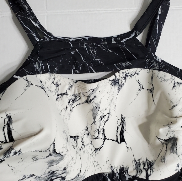 SWIM Cacique Marble Front Keyholes Tankini Top - Picture 4 of 6